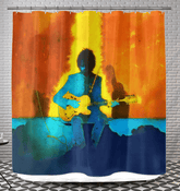 NS-842 shower curtain displaying its elegant pattern and waterproof material.